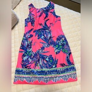 NWT Lilly Pulitzer shift dress. Tiki pink. Out on a limb engineered.